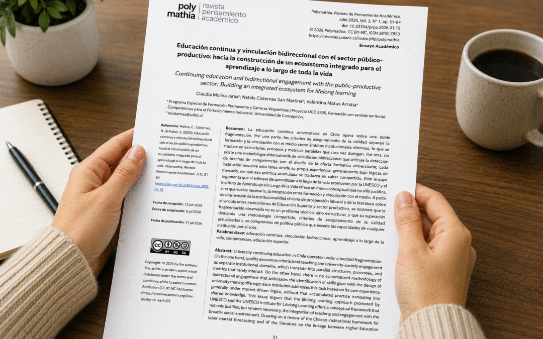 Investigación UdeC propone fortalecer la educación continua como motor de desarrollo territorial