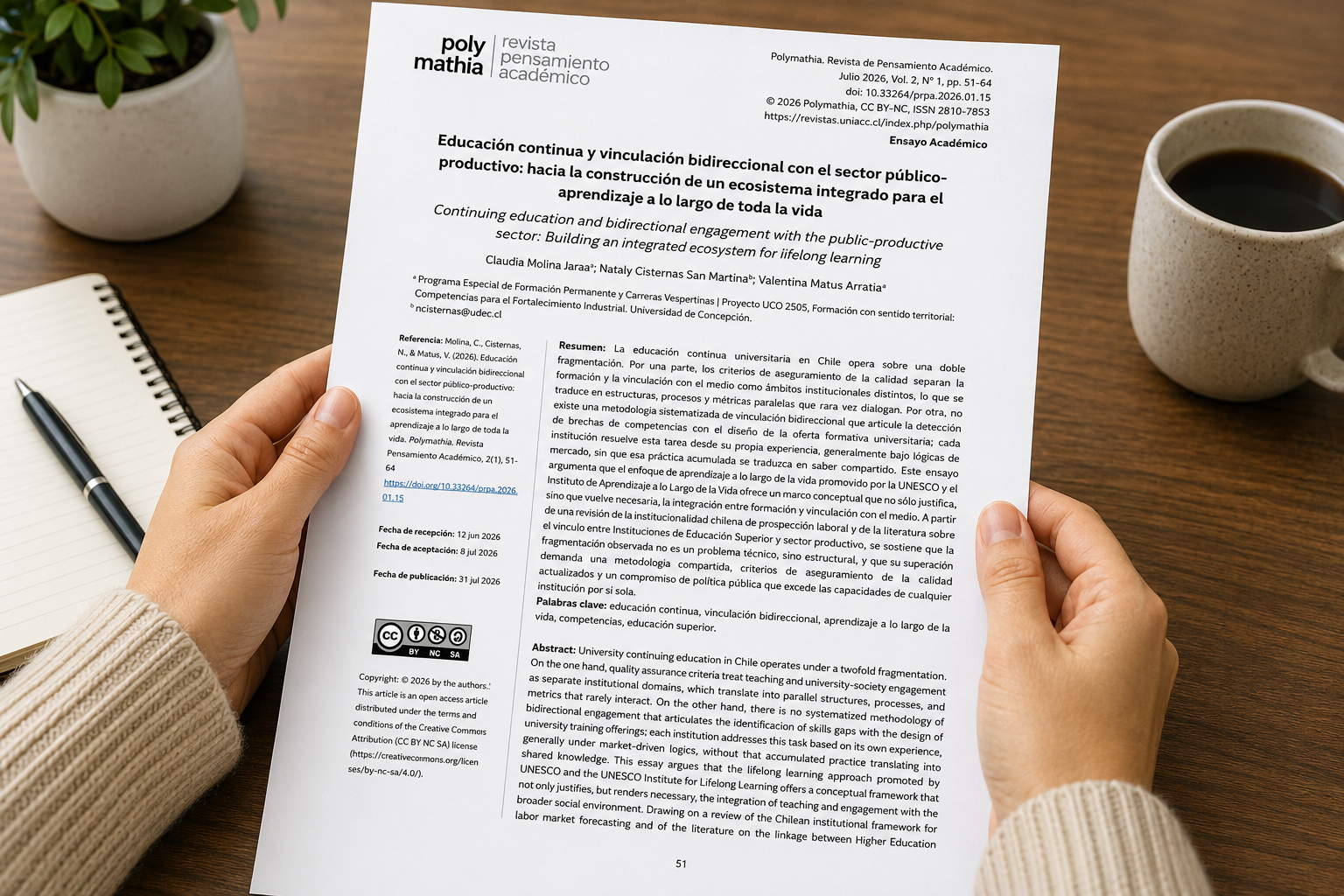 Investigación UdeC propone fortalecer la educación continua como motor de desarrollo territorial